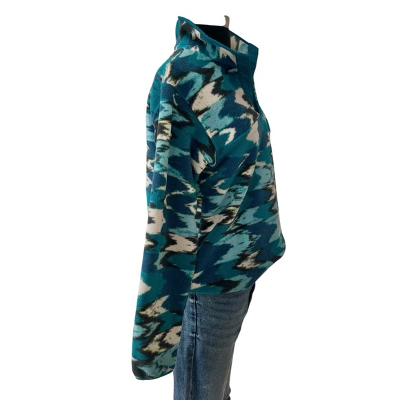 Patagonia Synchilla 1/4 snap pullover fleece Trout Tales Elwha Blue size M - Picture 3 of 16